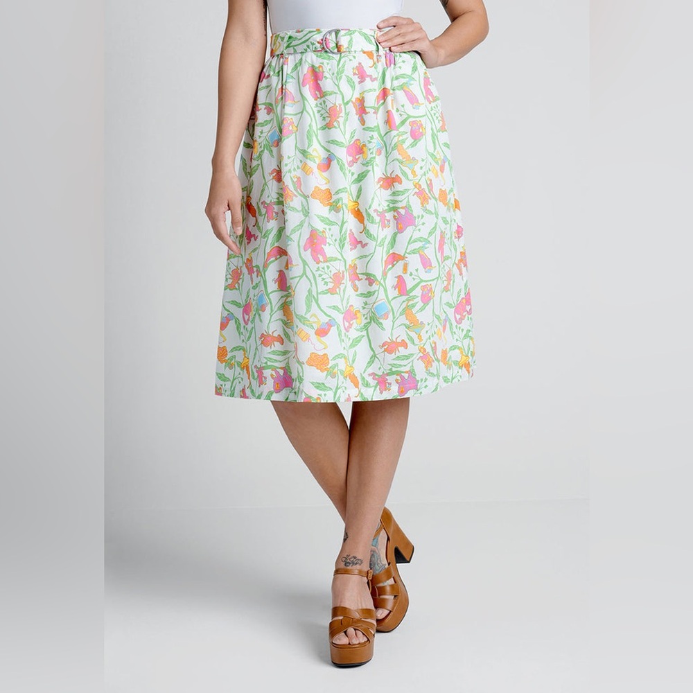 NWT ModCloth Pretty Precious Moments A-Line Skirt Size 10